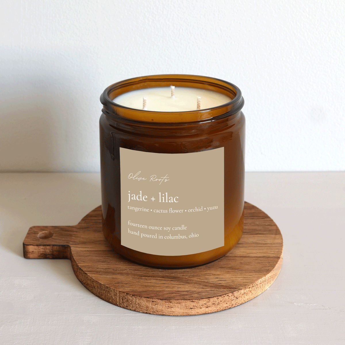 Jade + Lilac Soy Candle – Olive Roots